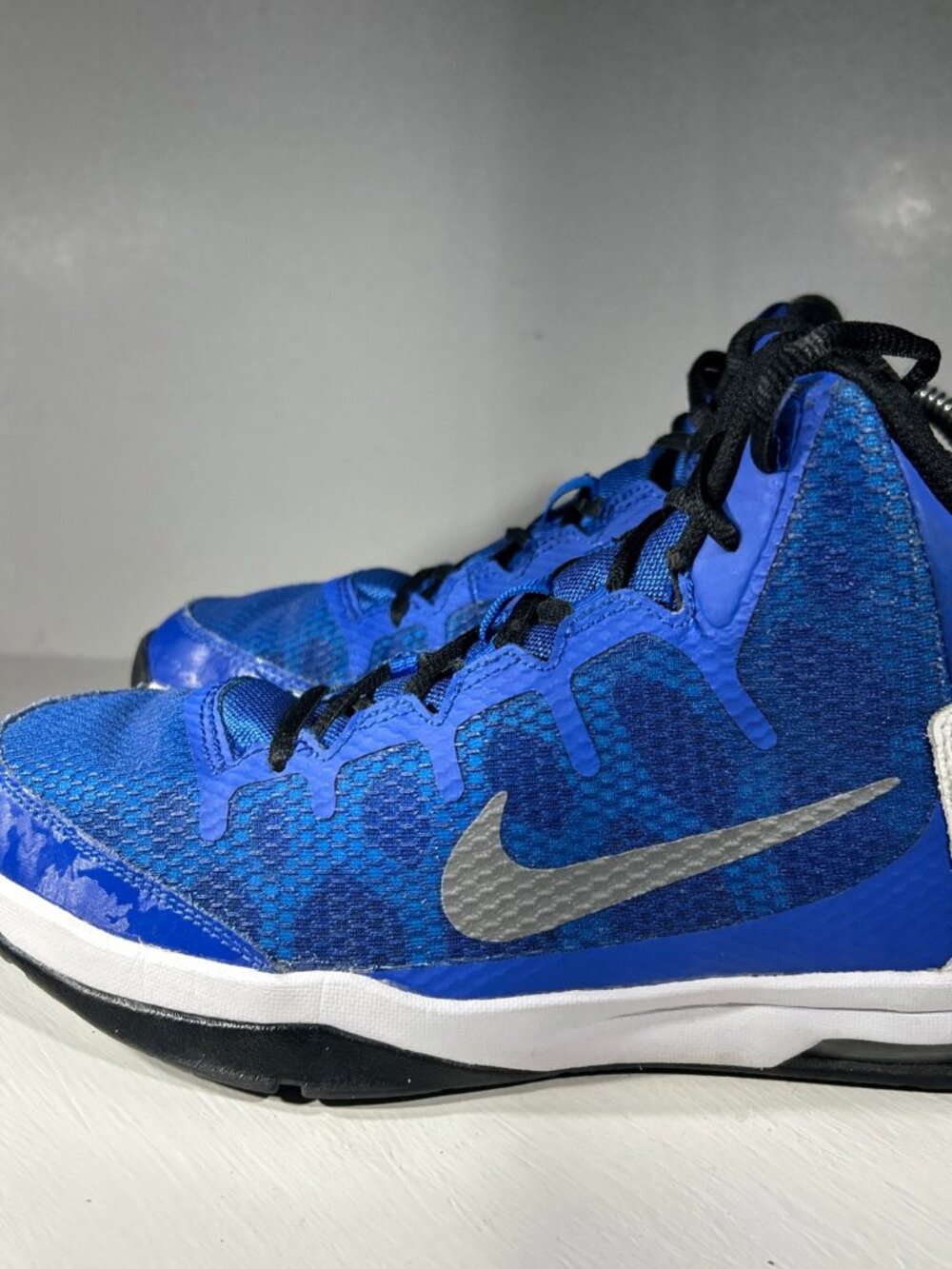 Nike Swoosh Air Without A Doubt Boys Basketball Shoes Sneakers Size 7 7Y Blue